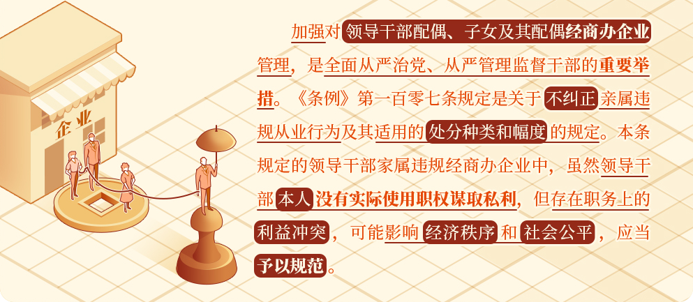 【黨紀(jì)學(xué)習(xí)】對(duì)配偶、子女及其配偶違規(guī)從業(yè)行為，黨員干部應(yīng)當(dāng)予以糾正